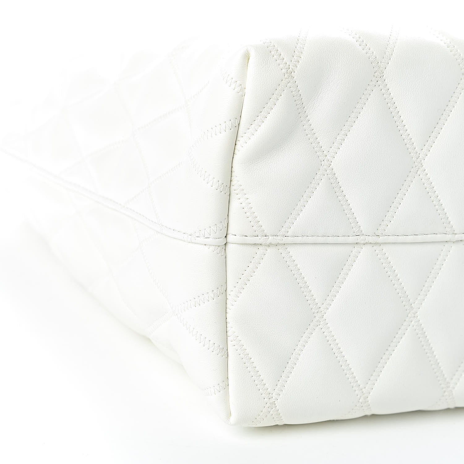 Givenchy Rubber Effect Canvas Quilted Duo Shopper Tote White 9 of 11