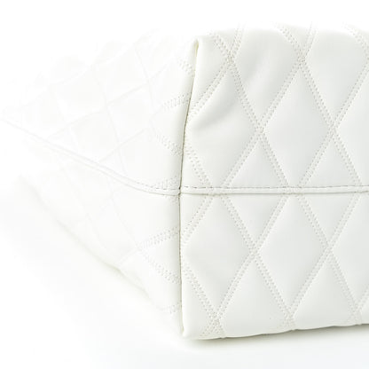 Givenchy Rubber Effect Canvas Quilted Duo Shopper Tote White 9 of 11