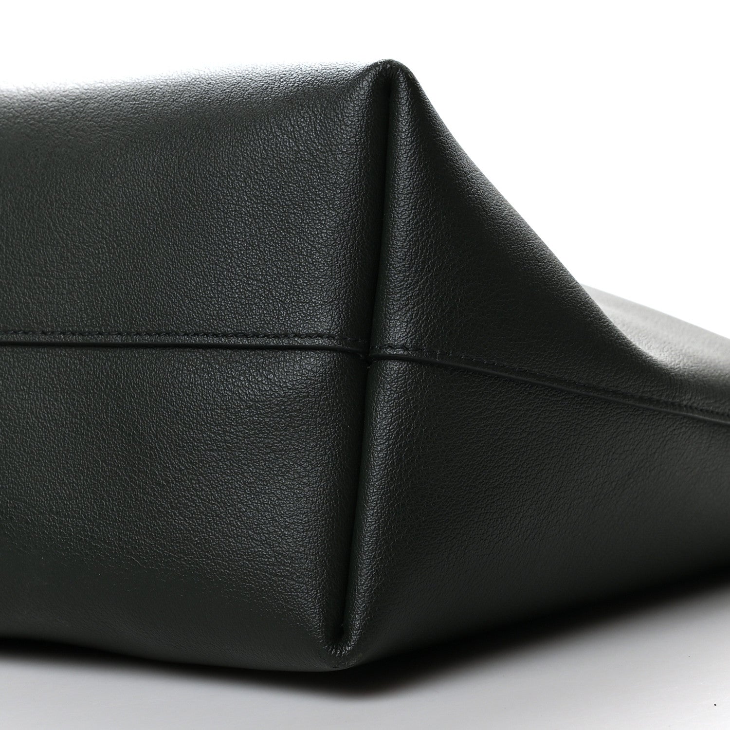Saint Laurent Calfskin Large Shopping Tote Dark Green 12 of 13