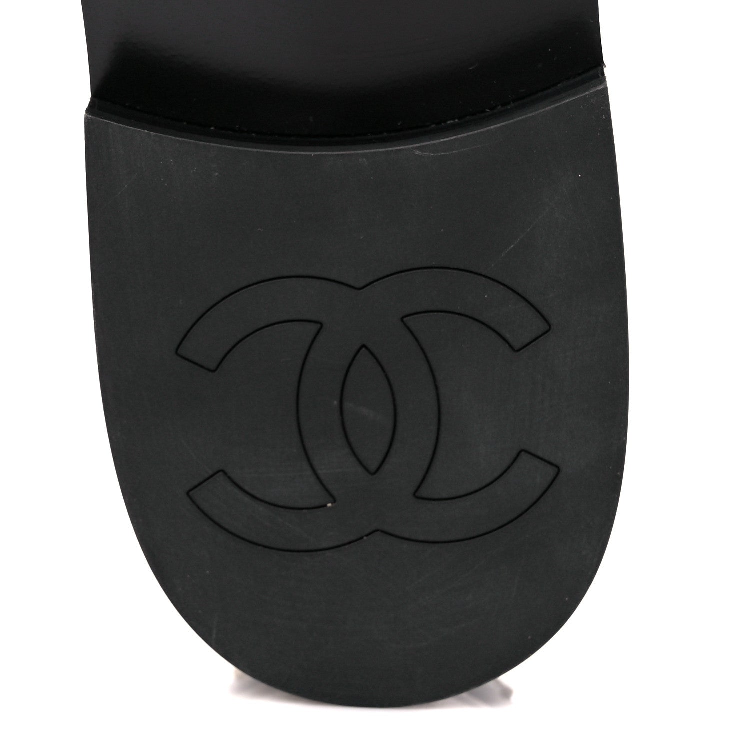 Chanel Shiny Calfskin Logo Loafers 39 Black 7 of 11