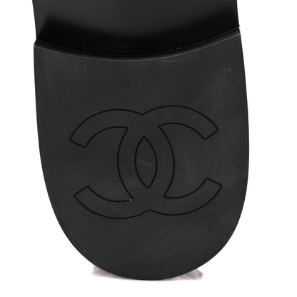 Chanel Shiny Calfskin Logo Loafers 39 Black 7 of 11