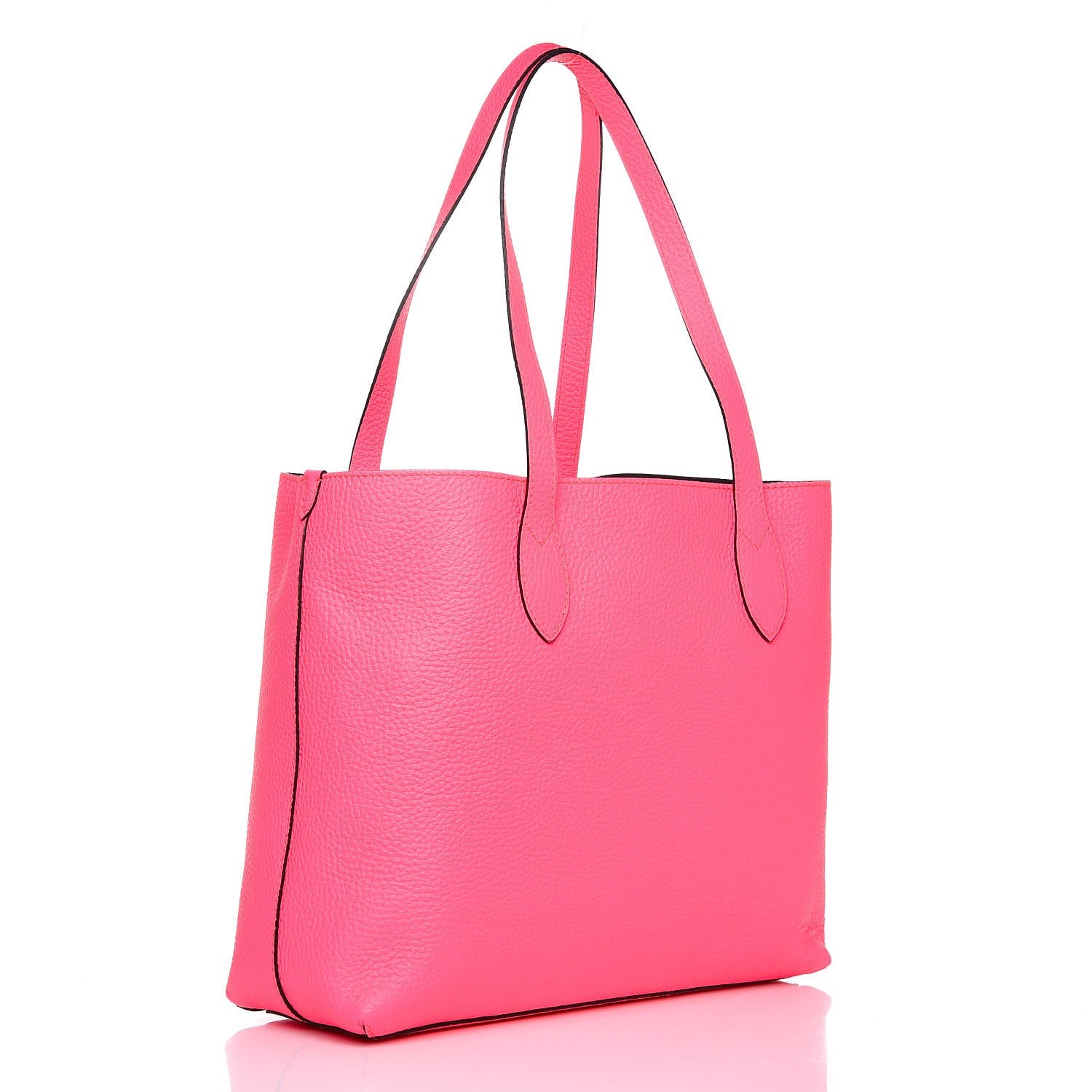 Burberry Grainy Calfskin Remington Tote Neon Pink 3 of 8