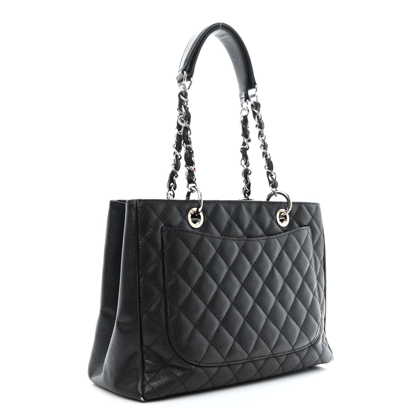 Caviar Quilted Grand Shopping Tote GST Black