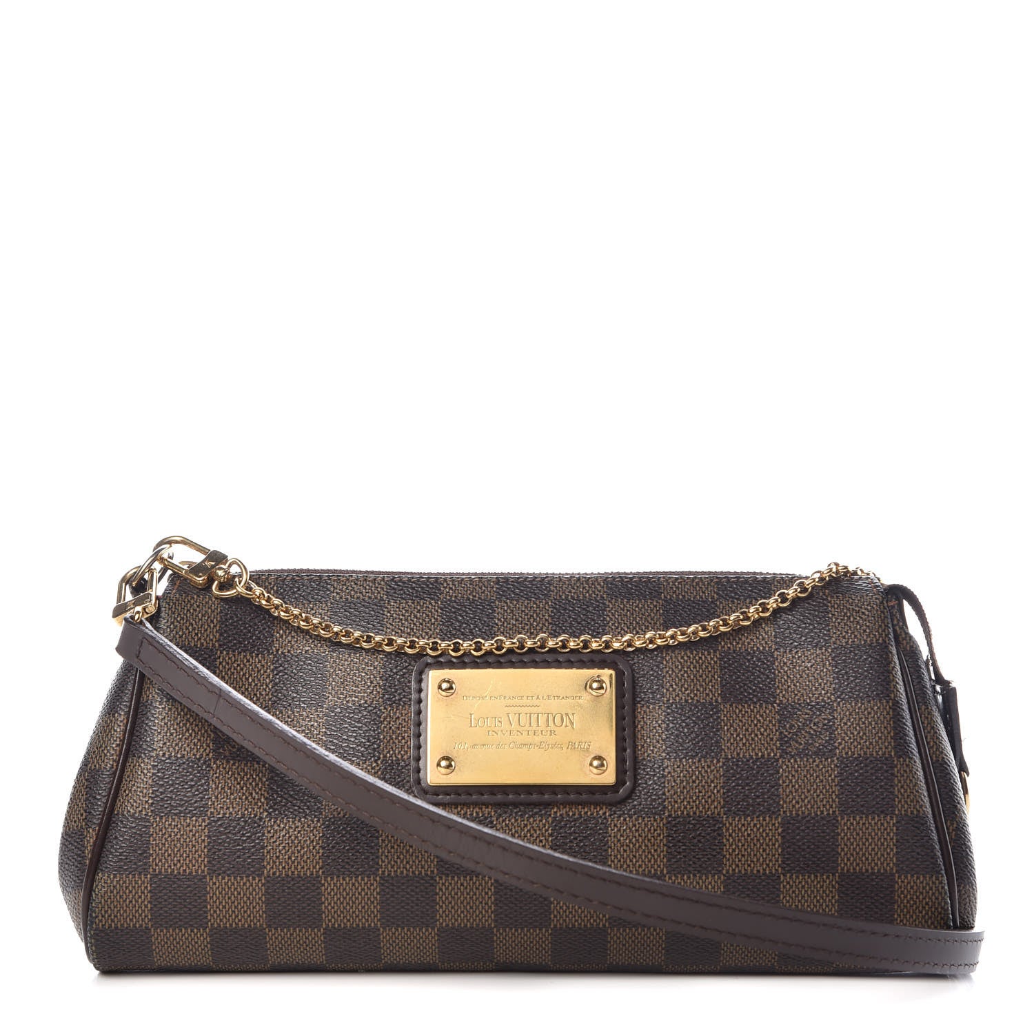 Louis Vuitton Damier Ebene Eva Clutch 1 of 10