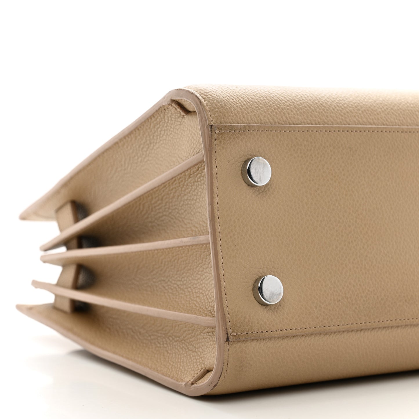 Grained Calfskin Baby Sac De Jour Dark Beige