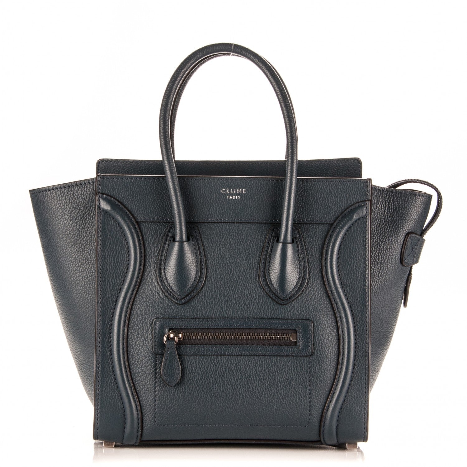 Celine Drummed Calfskin Micro Luggage Orage 1 of 7