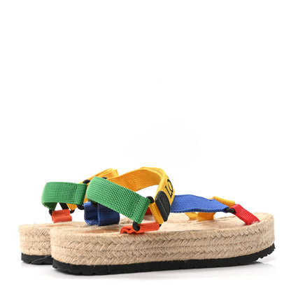 Loewe Raffia Paula's Ibiza Strappy Espadrille Sandals 40 Multicolor 5 of 9