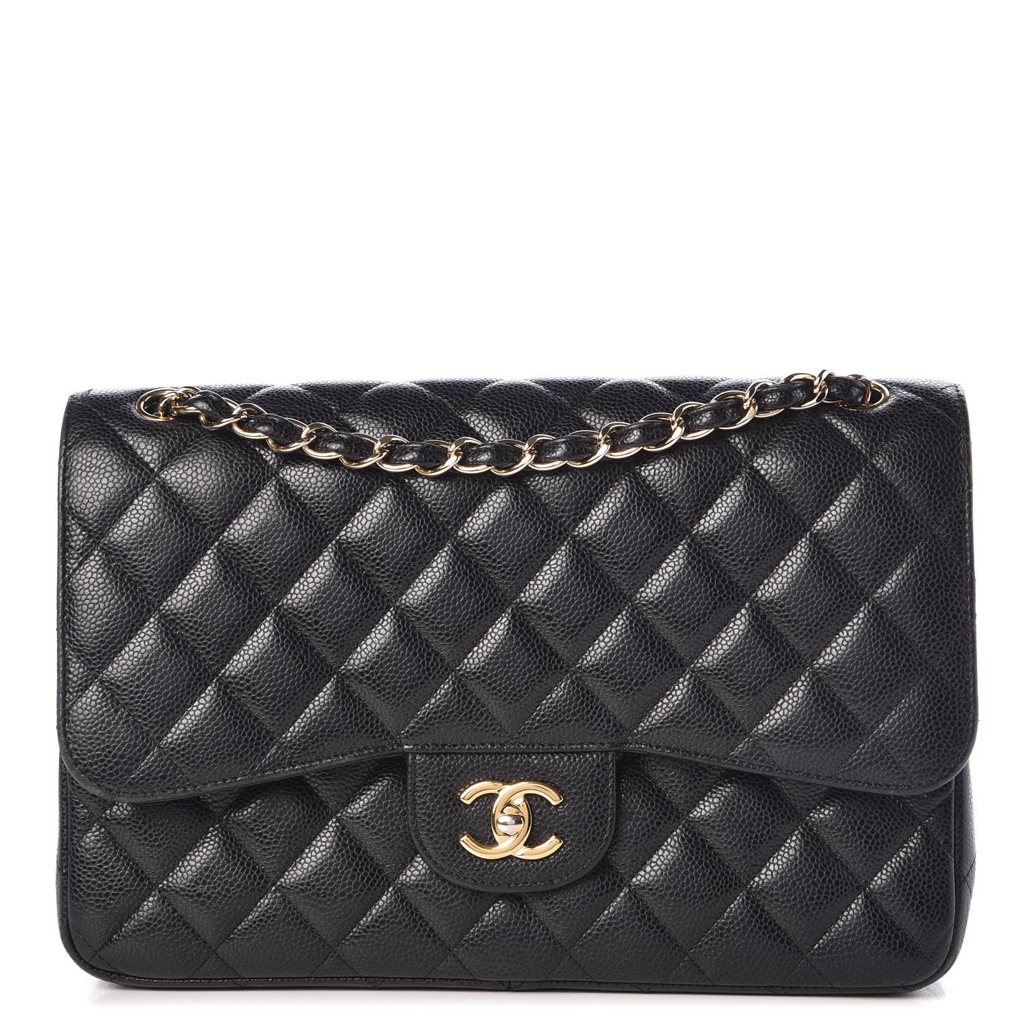 Chanel Caviar Quilted Jumbo Double Flap Black 1 of 13