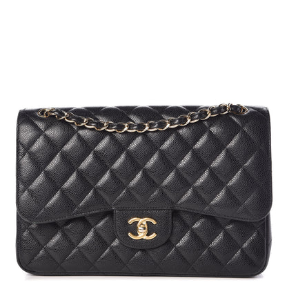 Chanel Caviar Quilted Jumbo Double Flap Black 1 of 13