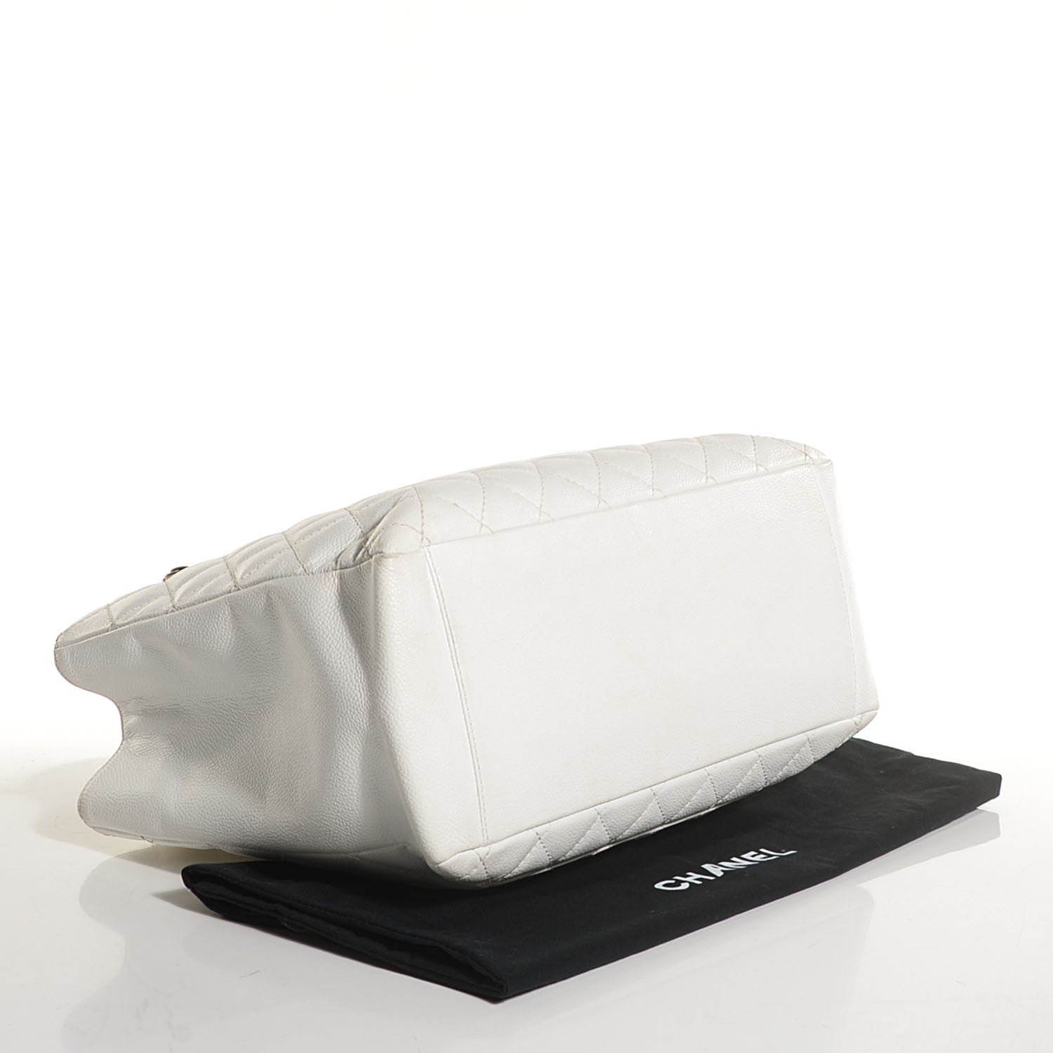 Chanel Caviar Quilted Grand Shopping Tote GST White 4 of 7