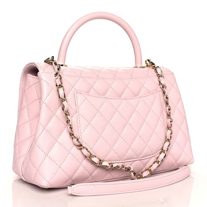 Chanel Caviar Quilted Small Coco Handle Flap Light Pink 3 of 10