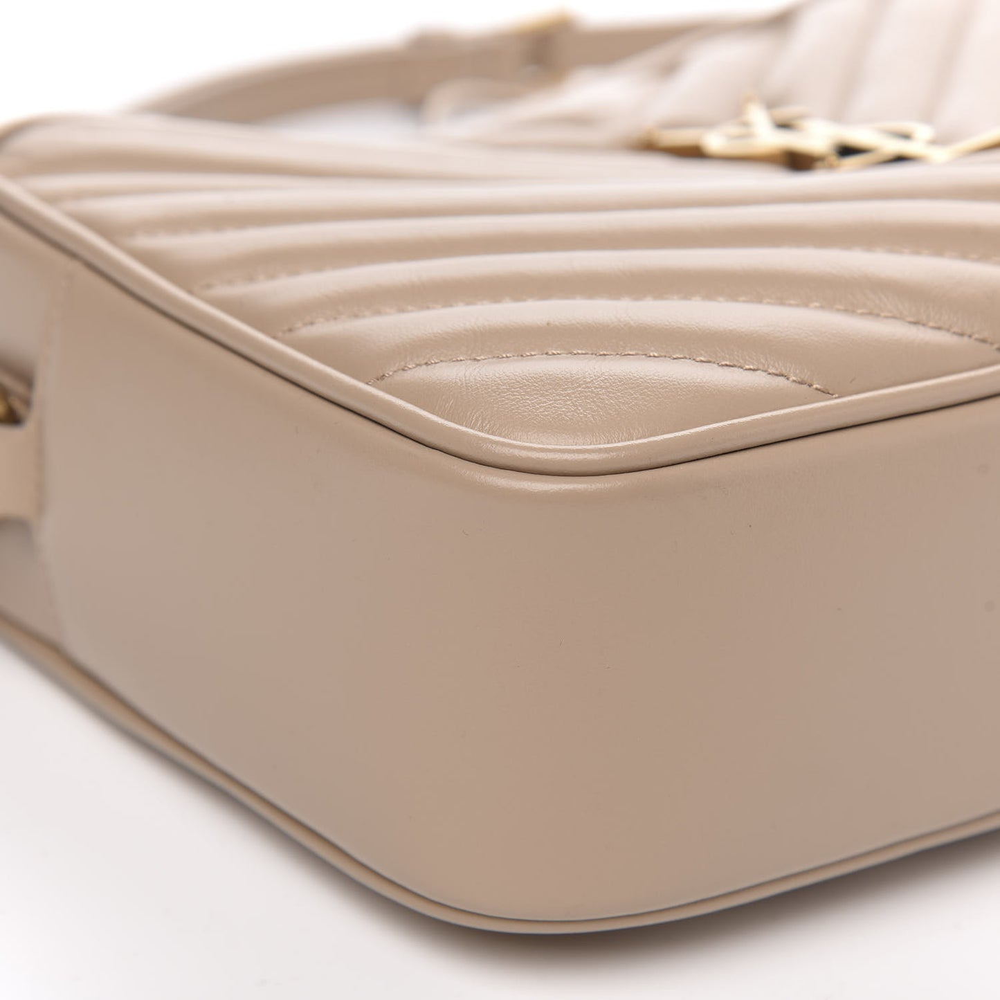 Calfskin Matelasse Monogram Lou Camera Bag Dark Latte