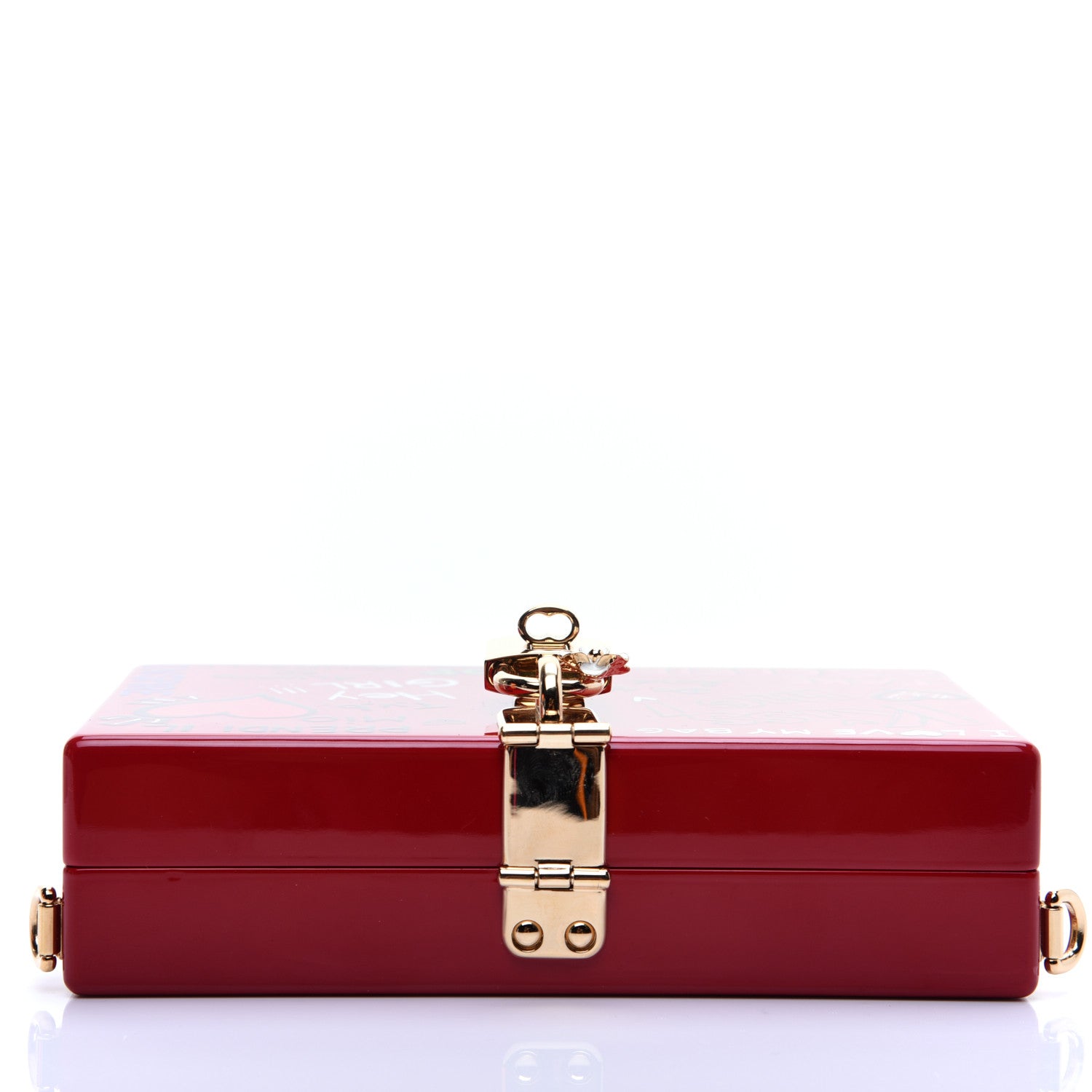 Dolce & Gabbana Acrylic Graffiti Printed Box Crossbody Bag Red 10 of 15