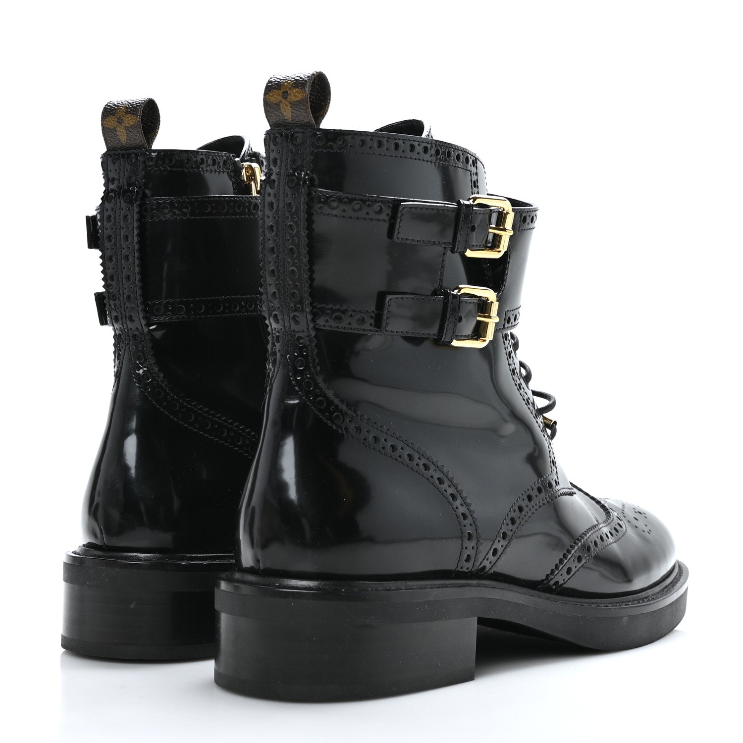 Louis Vuitton Glazed Calfskin Midtown Ankle Boots 40 Black 4 of 7
