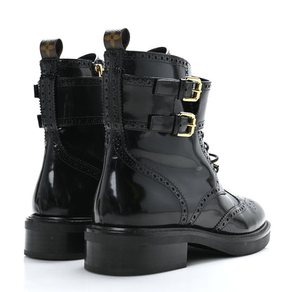 Louis Vuitton Glazed Calfskin Midtown Ankle Boots 40 Black 4 of 7