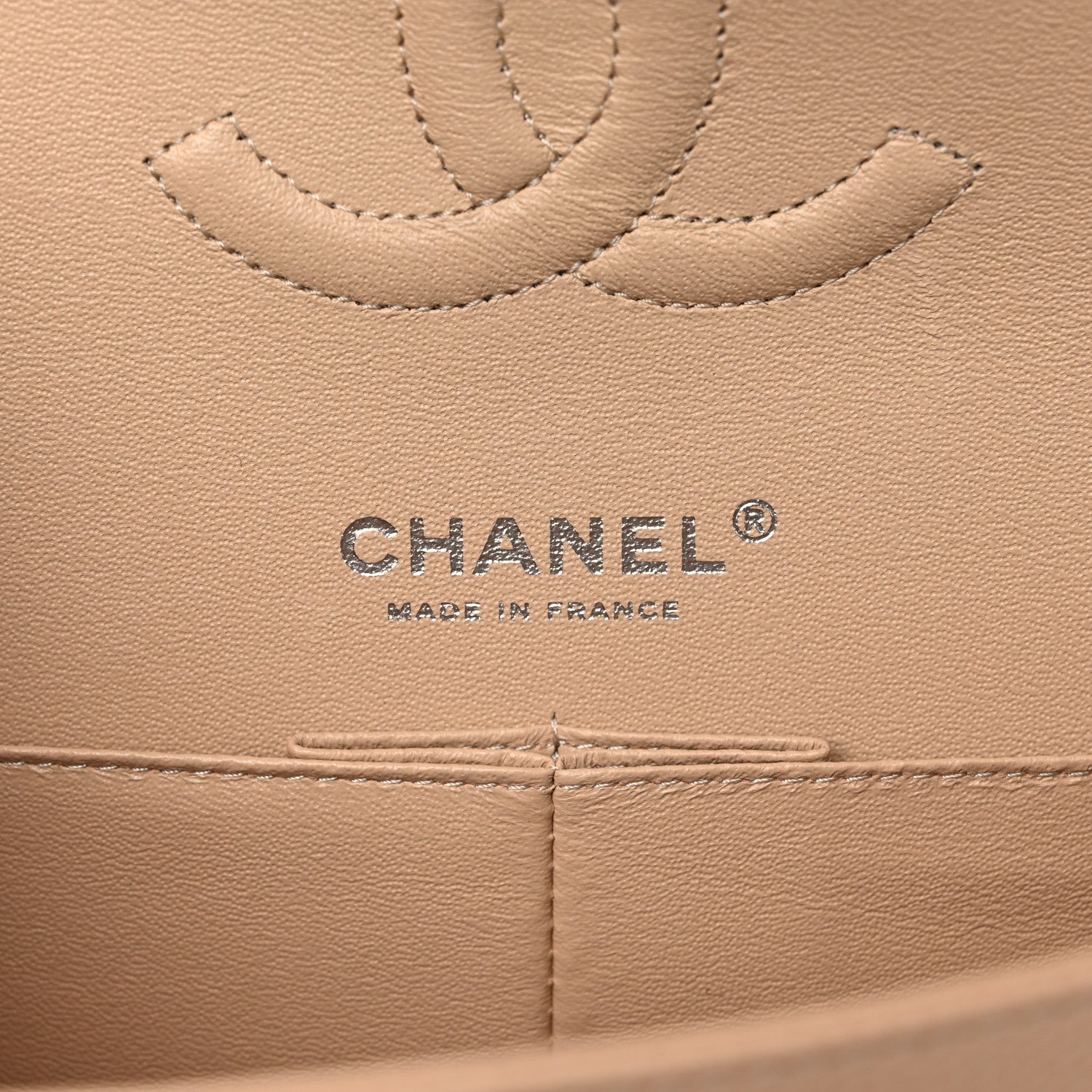 Chanel Caviar Quilted Medium Double Flap Beige 6 of 9