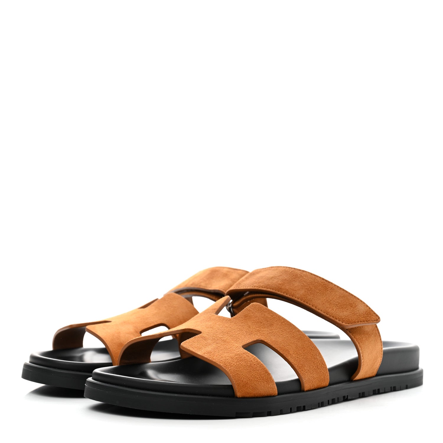 Hermes Suede Goatskin Womens Chypre Sandals 42 Naturel 3 of 8