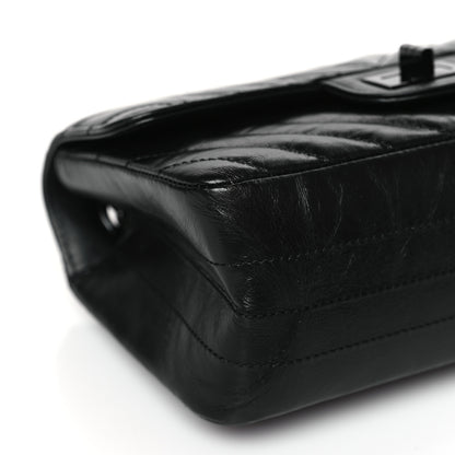 Chanel Aged Calfskin Chevron Quilted 2.55 Reissue Mini Flap So Black 8 of 10