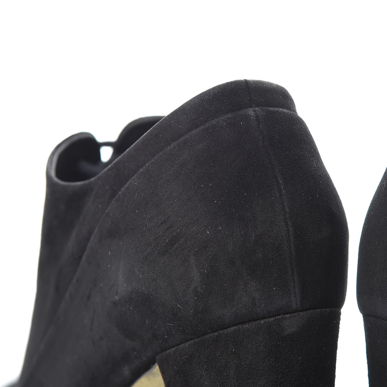 Chanel Suede Cap Toe Lace Up Booties 41 Black 13 of 16