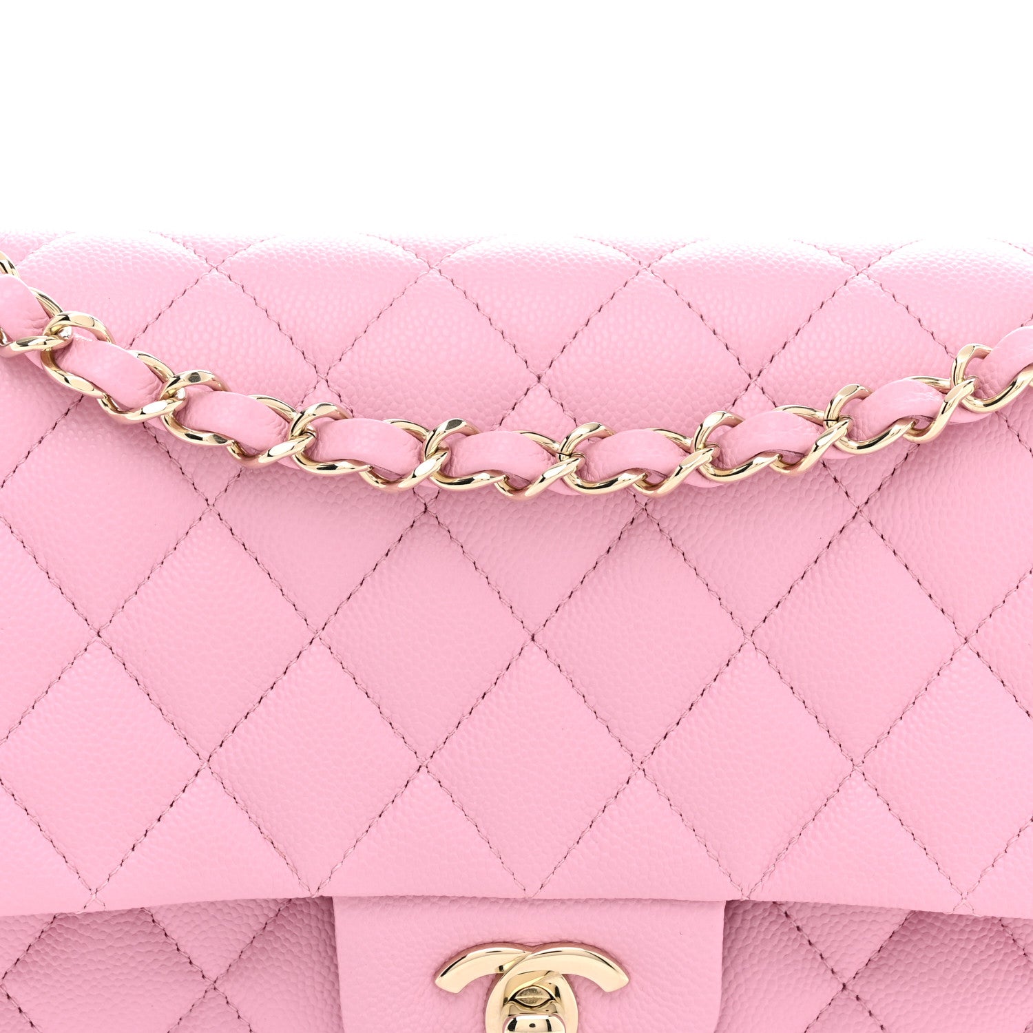 Chanel Caviar Quilted Medium Double Flap Light Pink 8 of 11