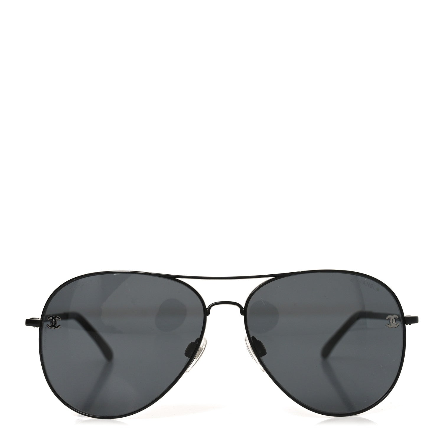 Chanel Aviator CC Sunglasses 4189-T-Q Black 2 of 7