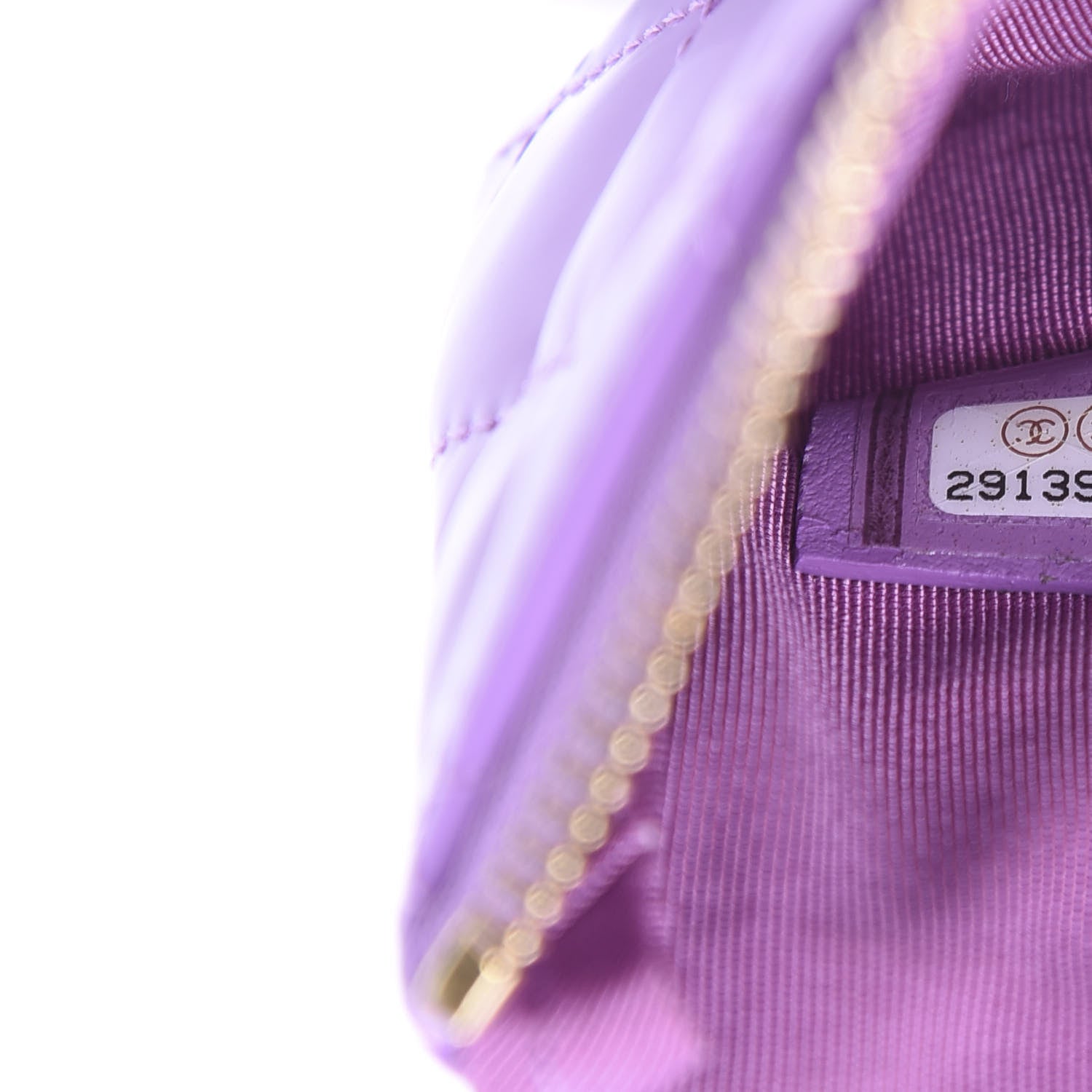 Chanel Patent Quilted Small Cosmetic Case Purple 6 of 7