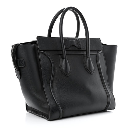 Celine Drummed Calfskin Mini Luggage Black 3 of 15