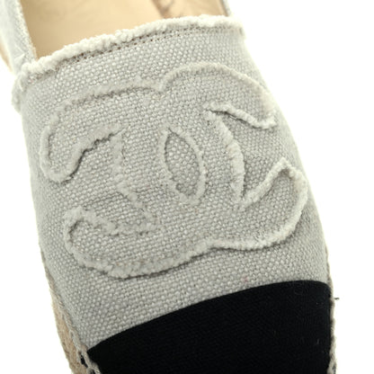 Chanel Linen CC Espadrilles 38 Beige Black 13 of 14