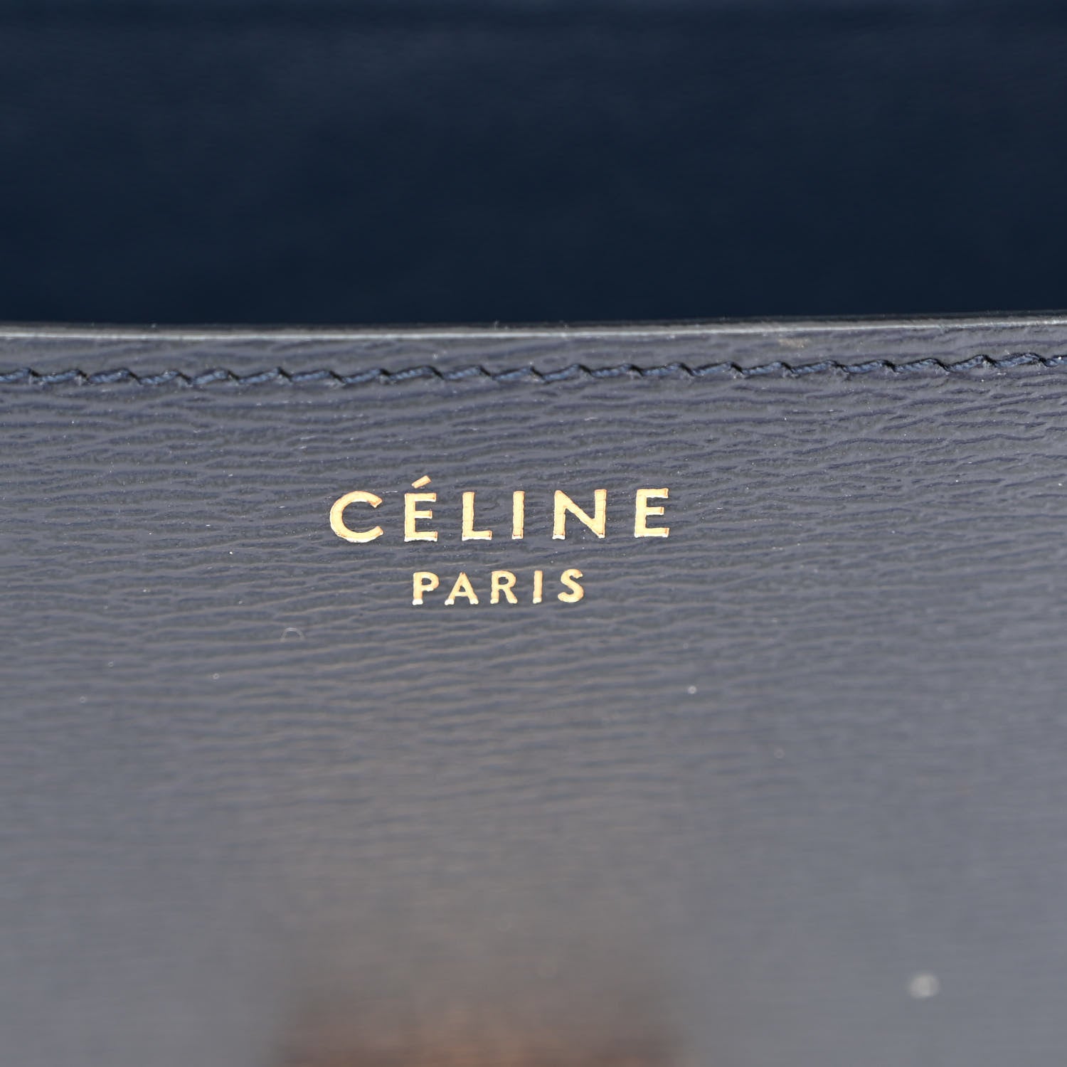 Celine Liege Calfskin Medium Classic Box Flap Bag Dark Blue 6 of 14