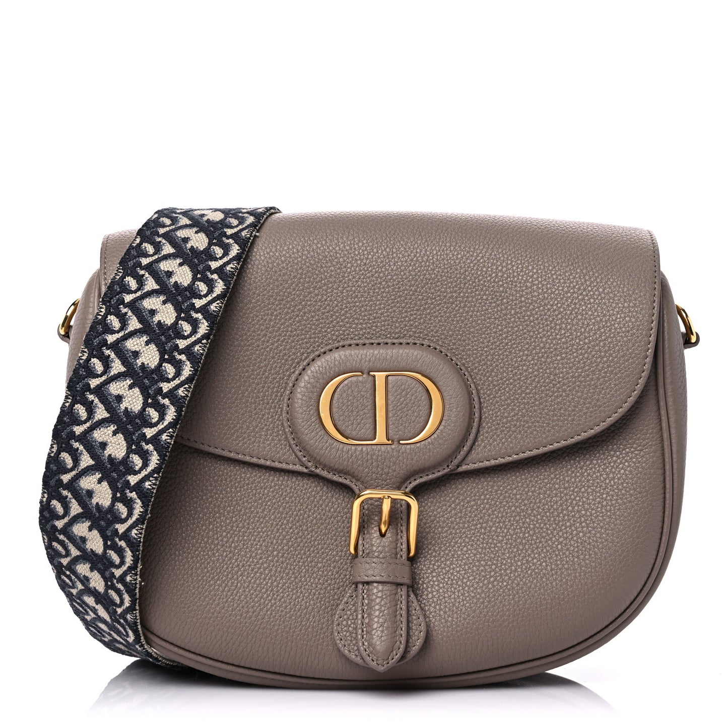 Grained Calfskin Large Bobby Flap Warm Taupe