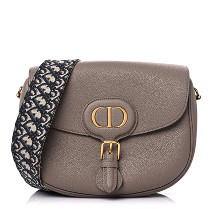 Christian Dior Grained Calfskin Large Bobby Flap Warm Taupe 1 of 9
