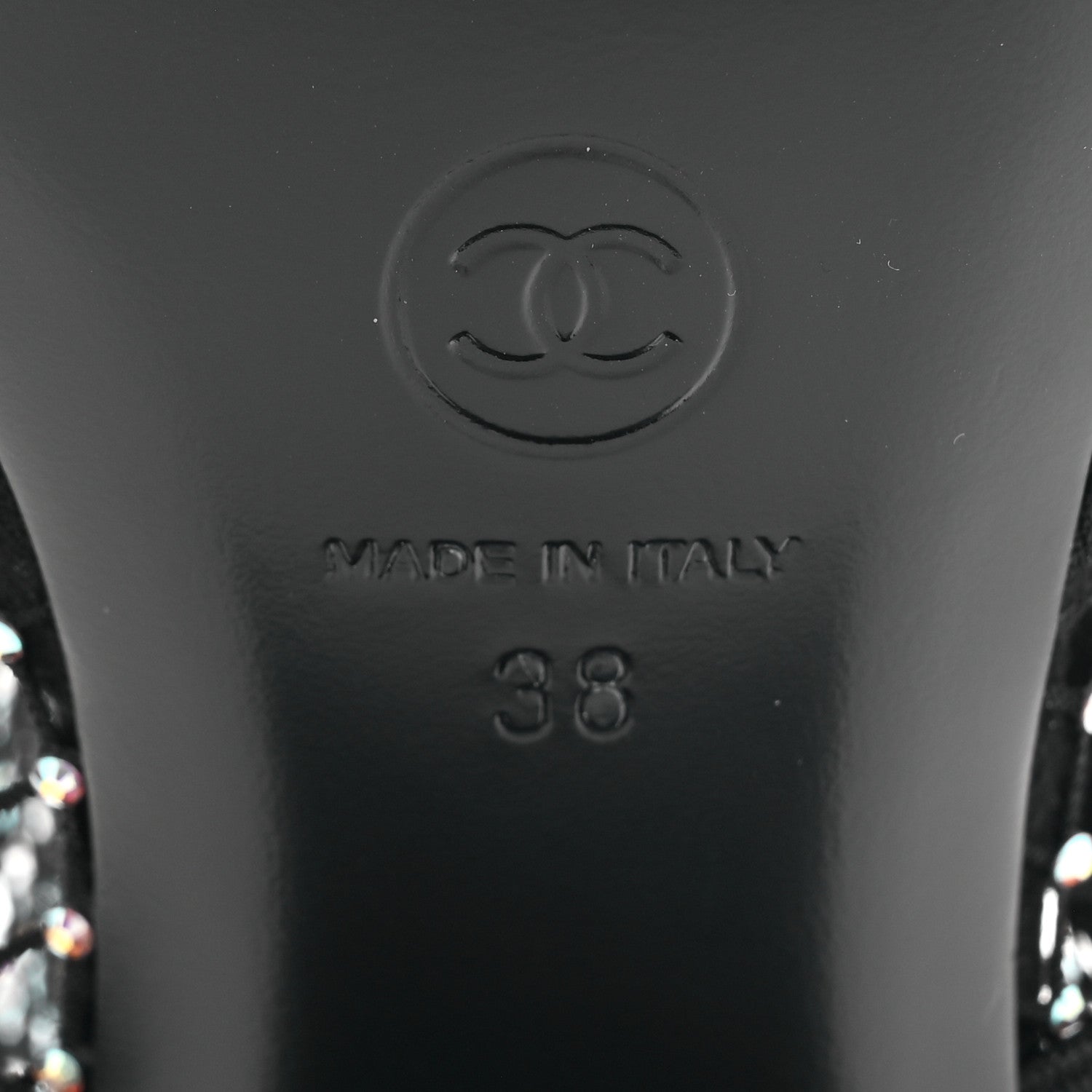 Chanel Resille Strass Kid Suede Patent Mary Jane Short Boots 38 Black 6 of 8