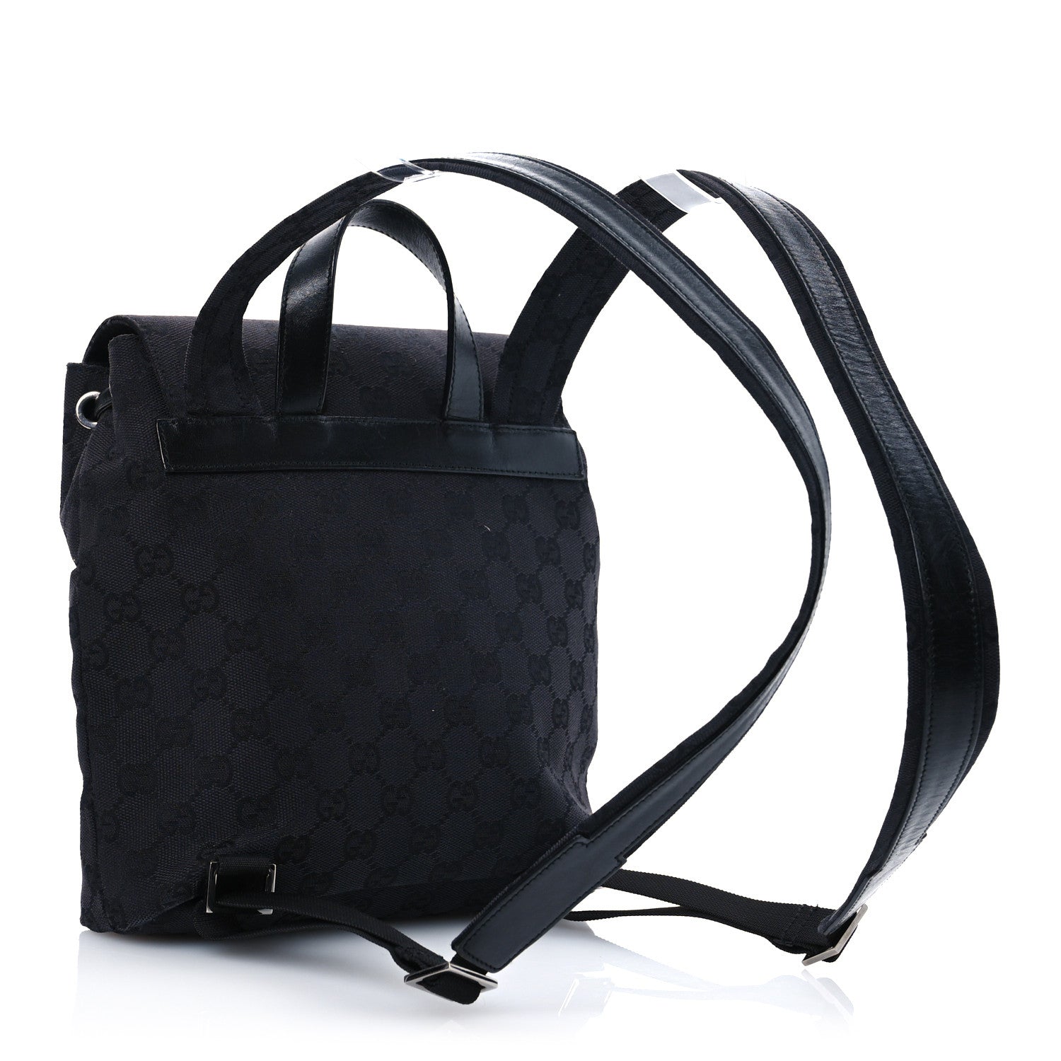 Gucci Nylon Monogram Backpack Black 3 of 14