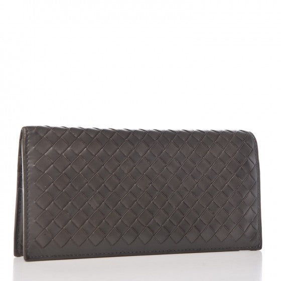 Intrecciato Continental Wallet Grey