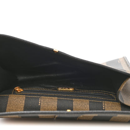 Fendi Pequin Fold Over Clutch Tobacco 5 of 7