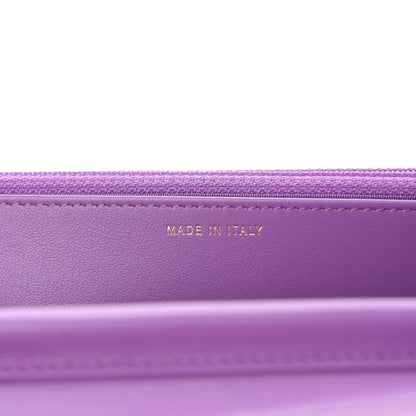 Chanel Caviar Quilted CC Filigree Wallet On Chain WOC Purple 9 of 12