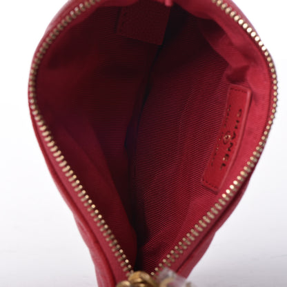 Chanel Caviar Chevron Quilted Small Ancient Greek Charms Cosmetic Case Red 5 of 8