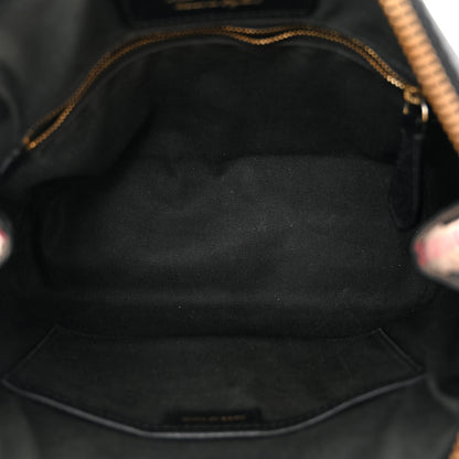 Burberry Soft Grain Calfskin House Check Small Helmsley Crossbody Black 5 of 13