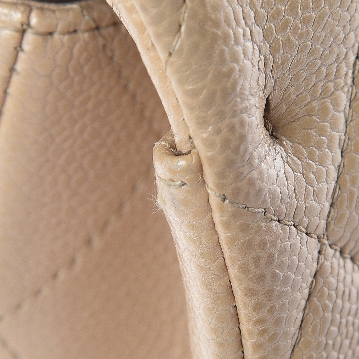 Chanel Pearly Caviar Quilted Jumbo Double Flap Beige 12 of 16