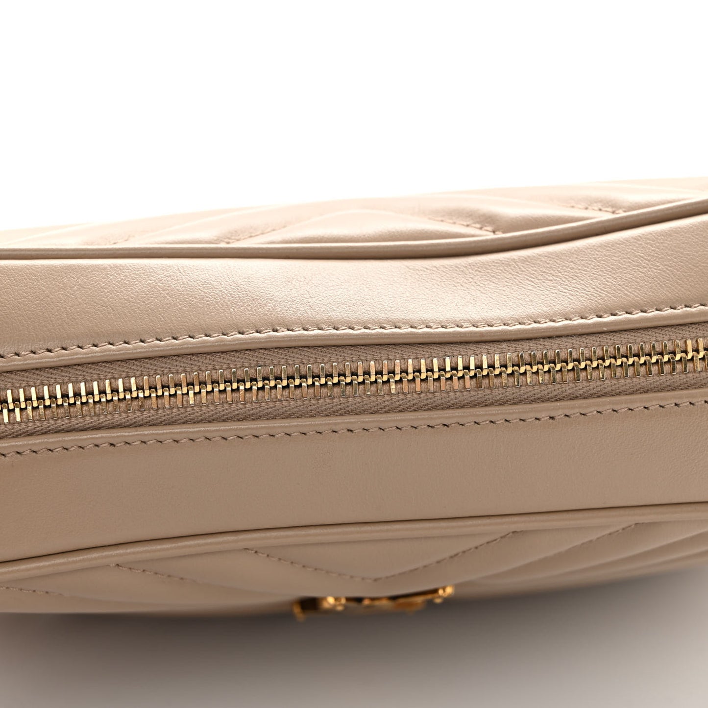 Calfskin Matelasse Monogram Lou Camera Bag Dark Latte
