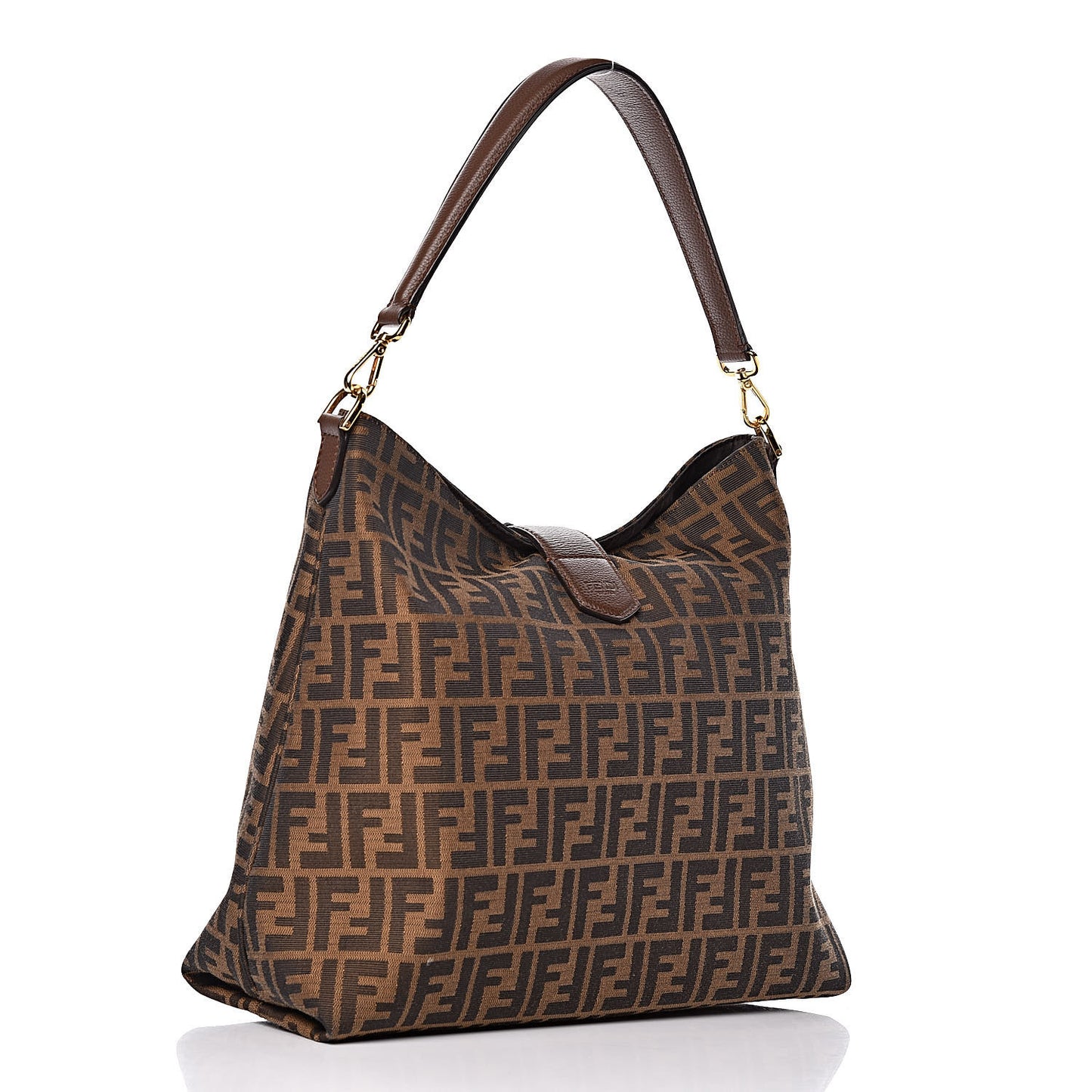 Zucca Vitello Artic Small Clasp Top Hobo Bag Tobacco Castagna