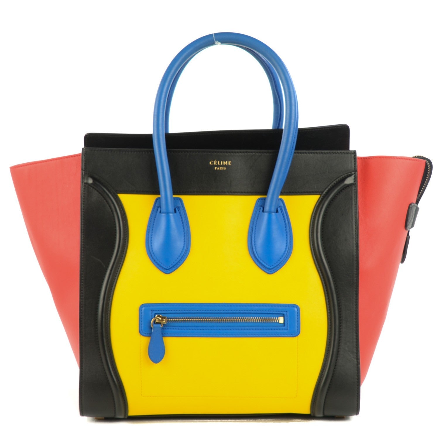 Celine Smooth Calfskin Mini Tri-Color Luggage Sunflower 1 of 8