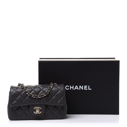 Chanel Lambskin Quilted Mini Rectangular Flap Dark Grey 11 of 11