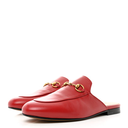 Gucci Malaga Kid Womens Princetown Slippers 37.5 Hibiscus Red 3 of 10