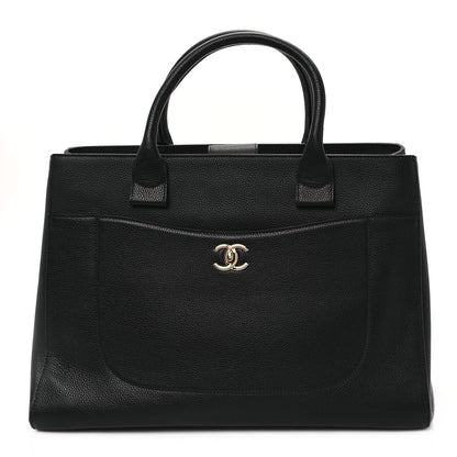 Chanel Grained Calfskin Large Neo Executive Shopper Tote Black Black 1 of 10