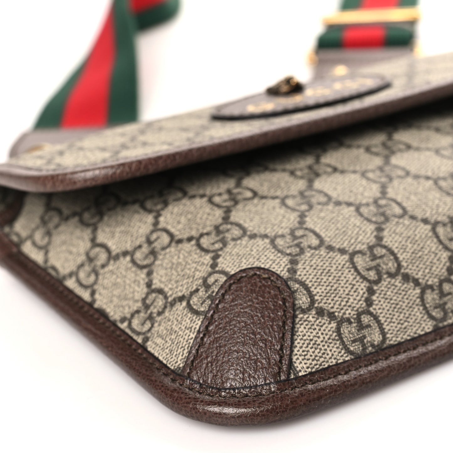 GG Supreme Web Totem Three Piece Monogram Shoulder Bag Dark Brown