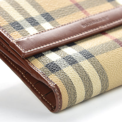 Burberry Haymarket Check Compact Wallet Brown 8 of 8