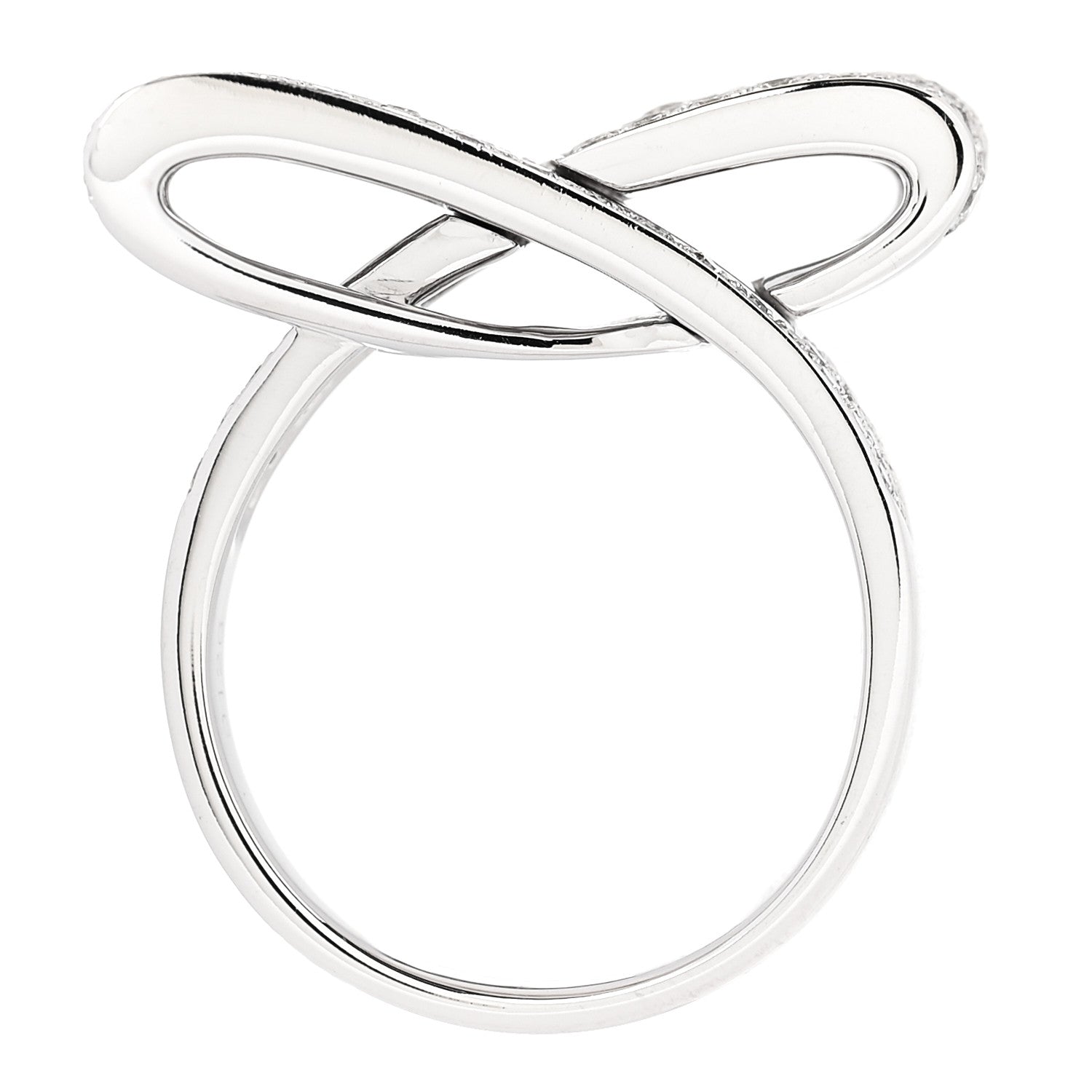 Parker & West by FASHIONPHILE 18K White Gold Diamond 1.26ctw Bow Ring 53 6.25 5 of 10