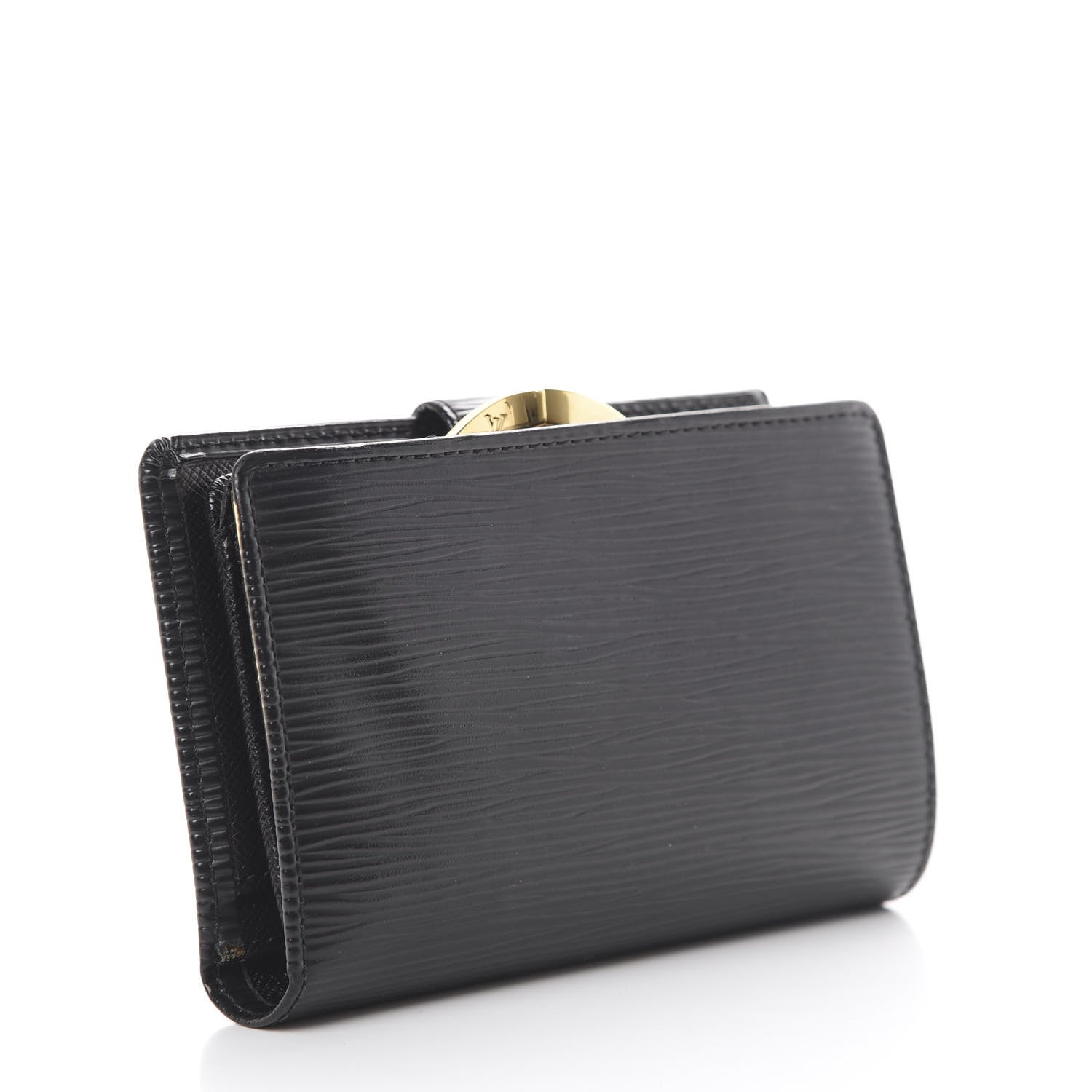 Louis Vuitton Epi French Purse Wallet Black 2 of 8
