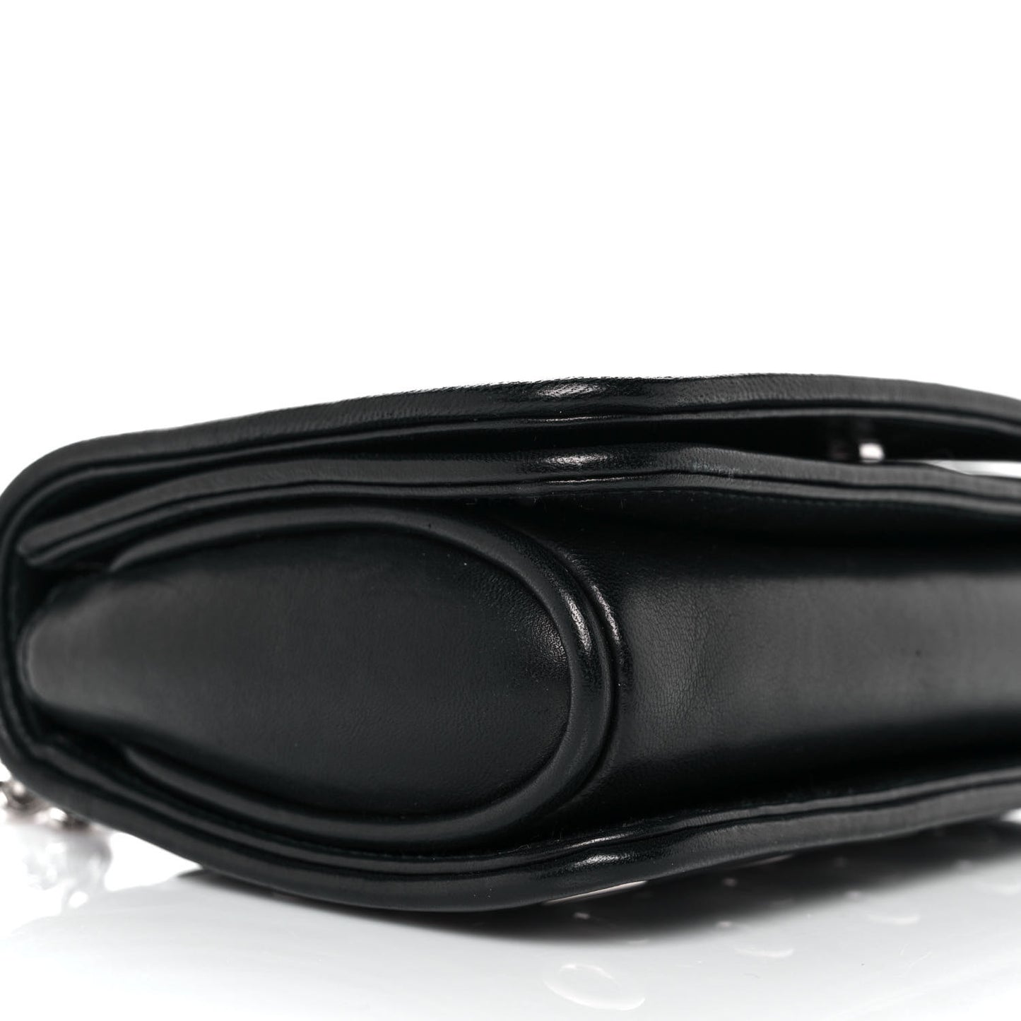 Nappa Grommet Club Shoulder Bag Black